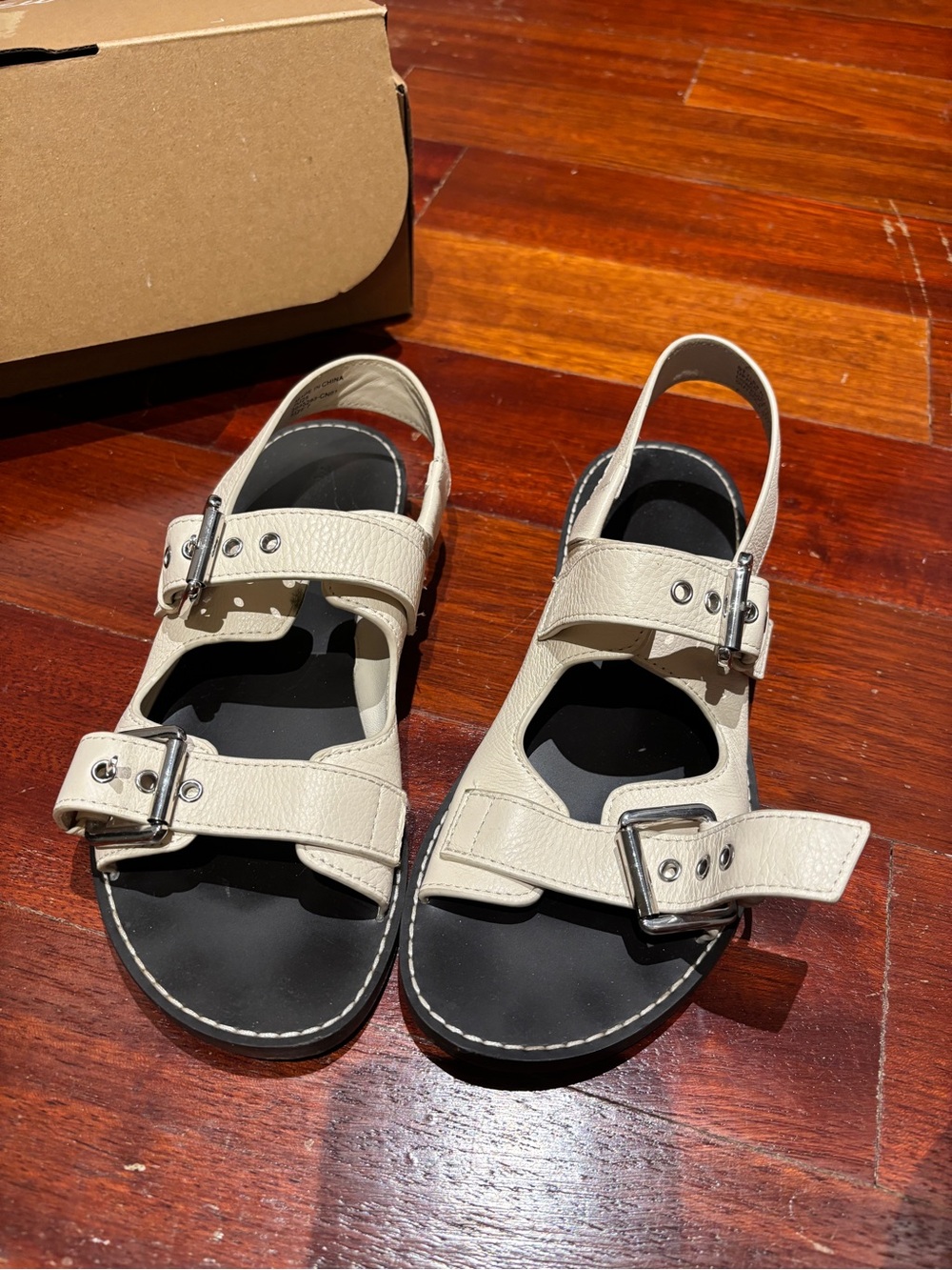 Madewell Ivory Double-Strap Slingback Sandals
